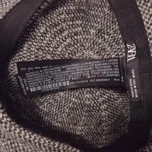 Zara | Accessories | Nwt Zara Gray Wool Beret Hat Size M  display picture 3